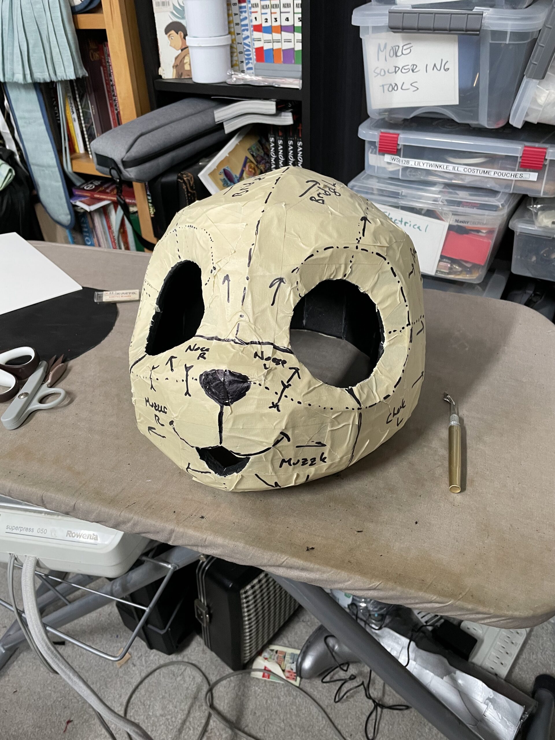 Creating the pattern for the head furring