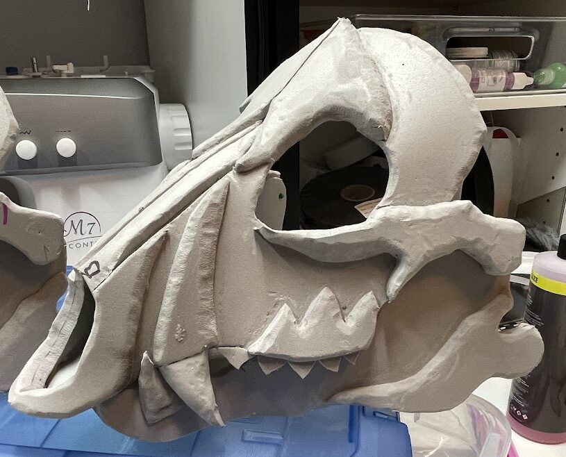 Main assembly, shaping/sanding, and dentition done.